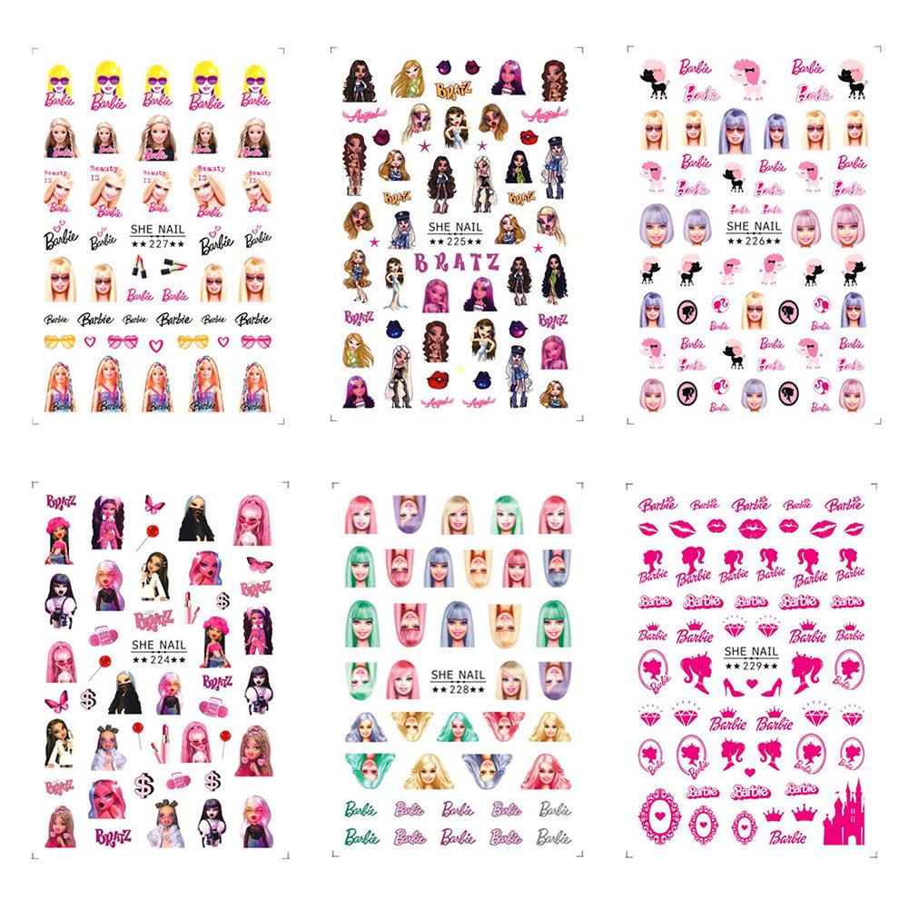 2023 phim hoạt hình mới barbie nail sticker nail sticker r8l6