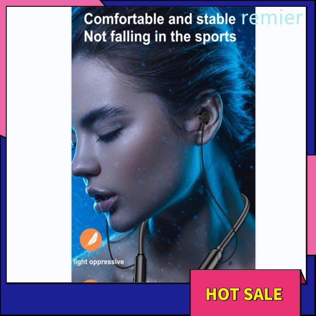 Re headphones neckband 18h ultra-long playtime headset in-ear neckband earphones for phone call music sports