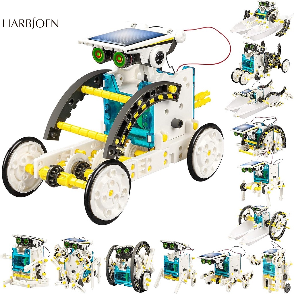 Đồ chơi robot năng lượng mặt trời HARBJOEN 13 trong 1 tự làm thí nghiệm khoa học giáo dục cho bé 8-12 tuổi