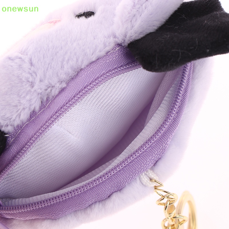 Onewsun 1pc ví tiền xu sang trọng túi móc khóa dễ thương túi đựng tiền xu túi lưu trữ phim hoạt hình ví tiền xu sang trọng mặt dây chuyền ví tiền xu sang trọng mới