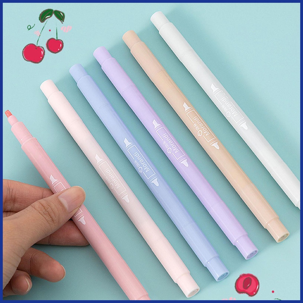 Bút đánh dấu pastel bút đánh dấu bộ 6 cái màu pastel thẩm mỹ bút đánh dấu bộ bút đánh dấu viết nhật ký aiavn aiavn