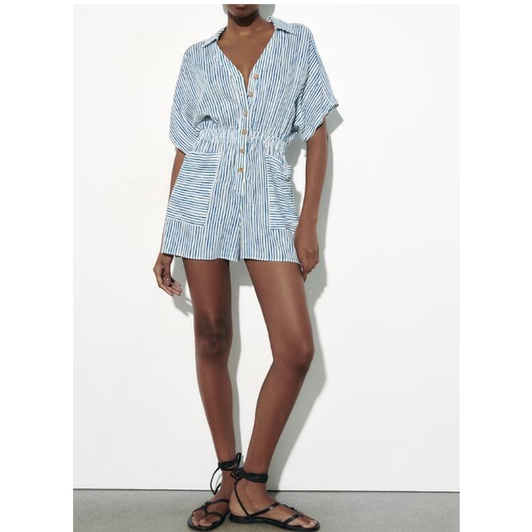 Zara Đầm Kẻ Sọc Thời Trang Thanh Lịch Cho Nữ7735518 7826518