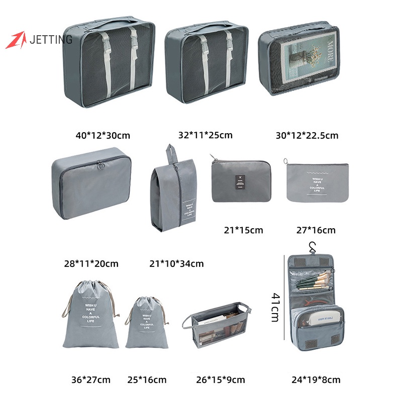 Jetting túi du lịch tổ chức quần áo hành lý du lịch tổ chức chăn giày dép túi tổ chức túi du lịch túi đóng gói hình khối j