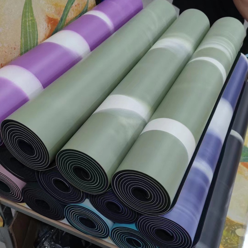 Thương hiệu LULU PU Yoga Mat cao su thiên nhiên chống trơn thấm mồ hôi Yoga Mat ngụy trang nhiều màu cao cấp Gym Mat