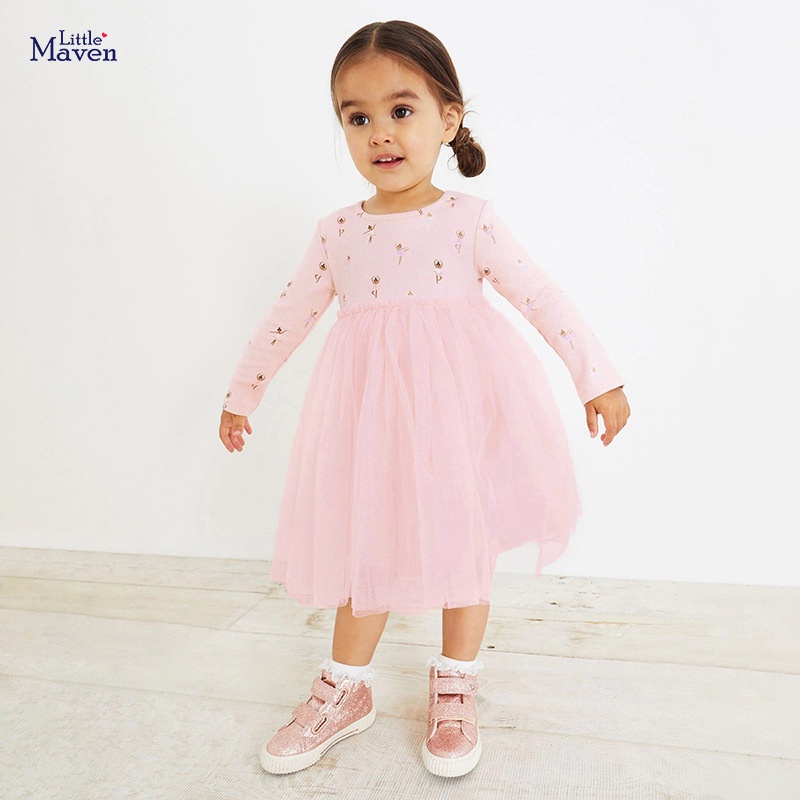 Đầm cotton Phong Cách Âu Mỹ Mới Cho Bé Gái-qqz @ LM