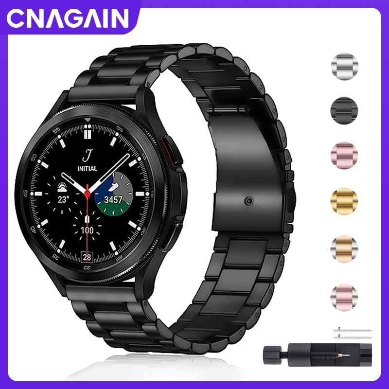 Cnagain 18mm 20mm 22mm 24mm dây đeo đồng hồ thông minh cho samsung galaxy watch 5/3 40mm 44mm 45mm 42mm 46mm gear s3 active bracelet huawei watch gt3 gt2e dây đeo bằng thép không gỉ