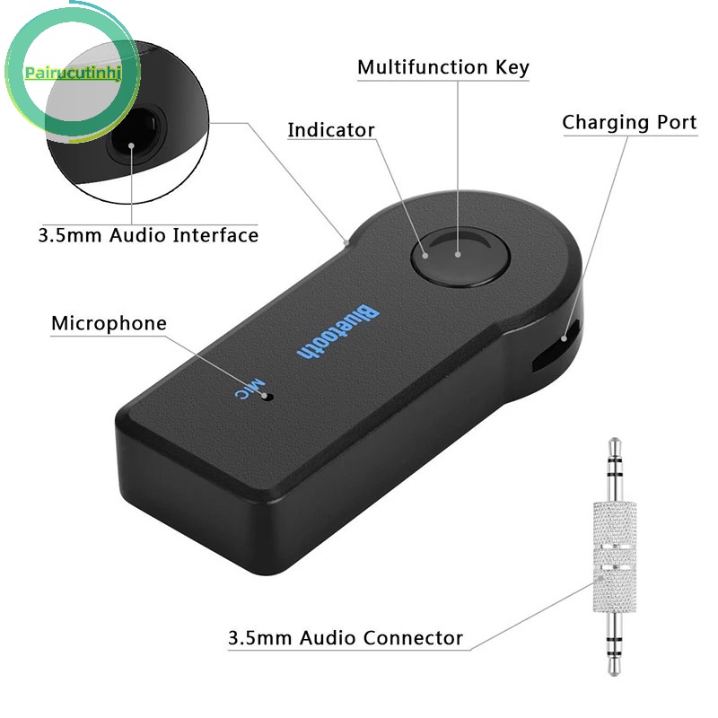 Cặp Thiết Bị Thu Phát bluetooth 5.0 2 Trong 1 jack Cắm 3.5mm Cho Xe Ô Tô vn