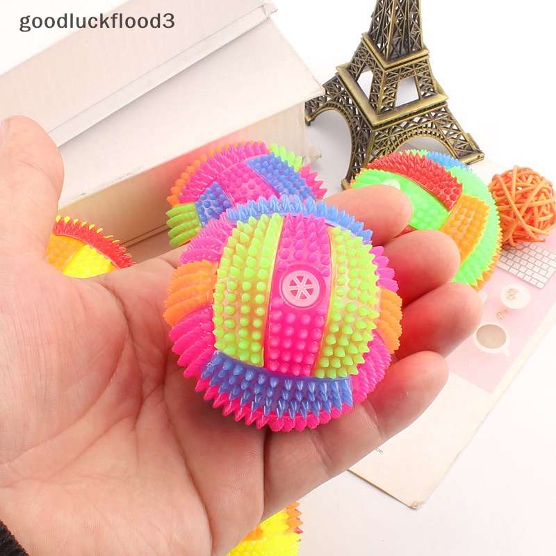 Đèn led nhấp nháy thay đổi màu sắc nảy mát xa nhím bóng chuyền trẻ em đồ chơi bóng phát sáng bằng cao su