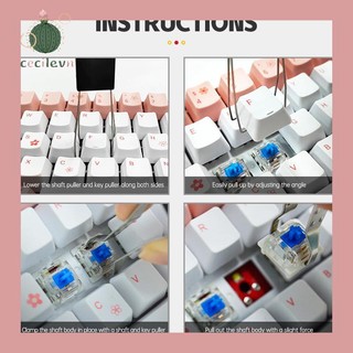 Dụng Cụ Tháo Keycap Switch Bàn Phím Cơ 2 Trong 1 Kim Loại Switch Puller Keycap Puller Chuyên Dụng