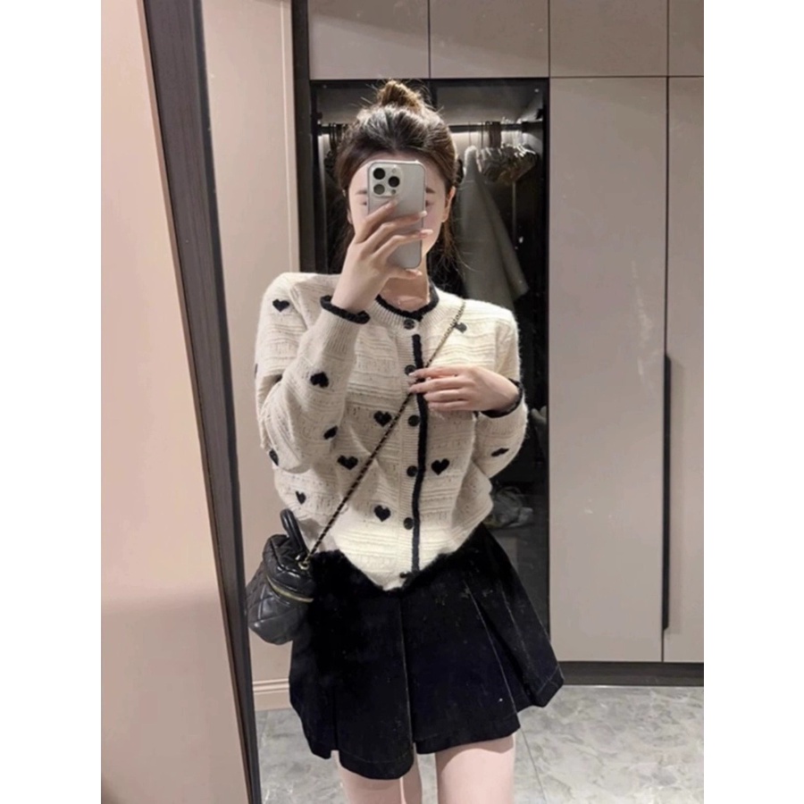 Áo Cardigan Dệt Kim Tay Dài Phong Cách Hàn Quốc Thời Trang Mùa Thu 2023