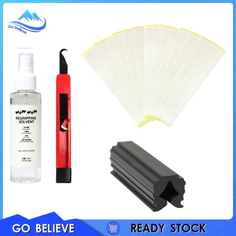 Bộ tay cầm câu lạc bộ chơi gôn thay thế nắp câu lạc bộ sửa chữa chất lượng chuyên nghiệp dung môi 15 grip tape strips tool set phụ kiện