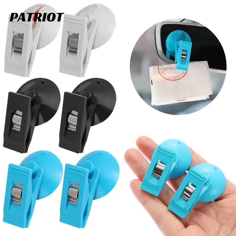 2 cái kẹp cửa sổ ô tô kẹp cốc hút có thể tháo rời tấm che nắng hóa đơn thẻ kẹp giá vé chốt kẹp phụ kiện nội thất ô tô