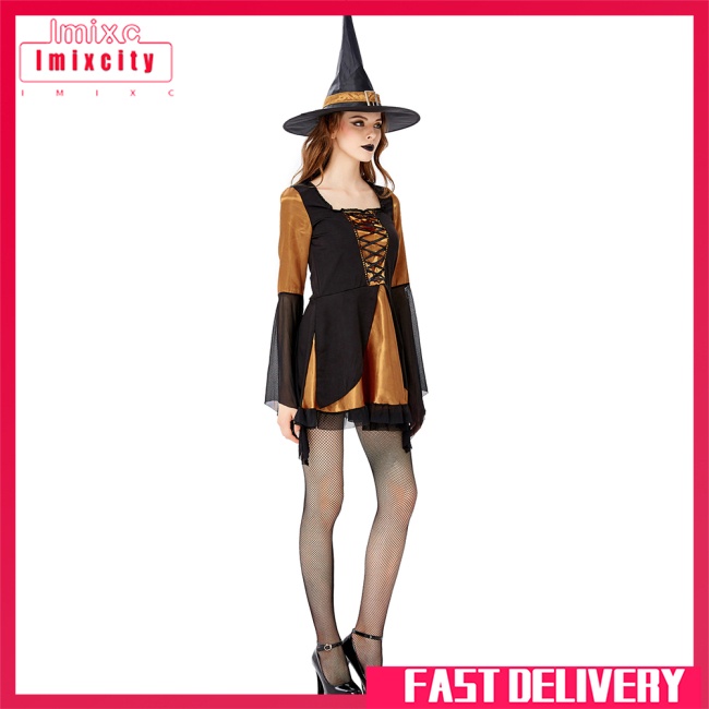 Imixcity 1 100% polyester masquerade show cosplay ladies vampire witch costume