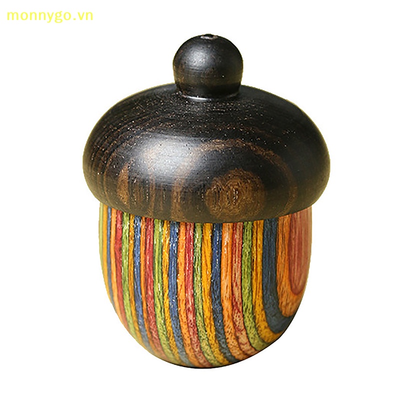Monnygo mini pill box case hộp đựng chai gỗ sandal hộp đựng đồ cứu hộ vn