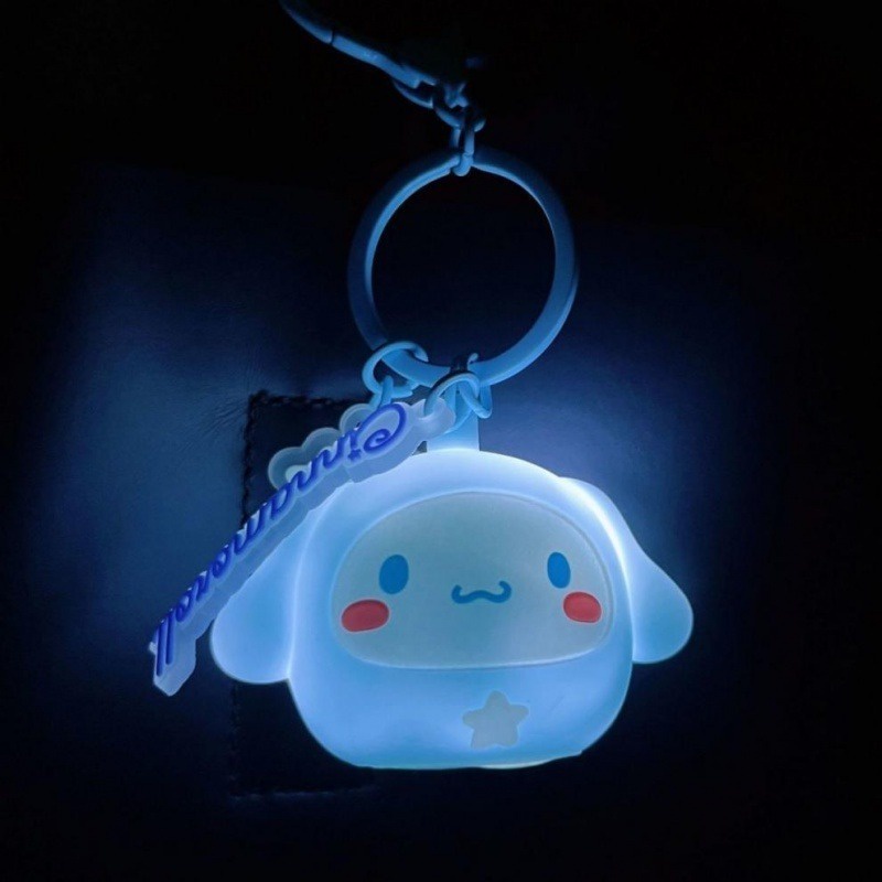 Sanrio kuromi cinnamoroll kawaii anime móc khóa ngoại vi phim hoạt hình dễ thương đèn led phát sáng mặt dây chuyền túi mặt dây chuyền