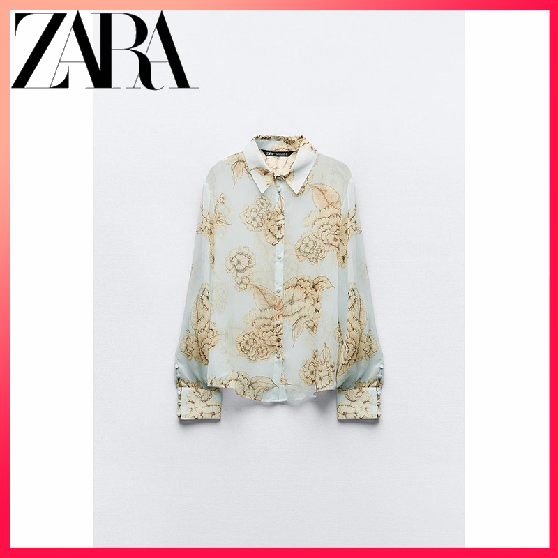 Áo sơ mi nữ in hoa mới của zara