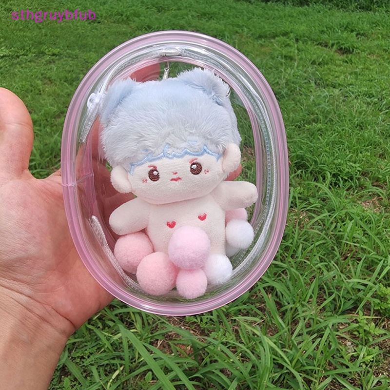 Sthb 10cm búp bê sang trọng ra túi pvc búp bê bông trong suốt túi trưng bày trong suốt hộp đựng trong suốt cho búp bê hoạt hình anime vn