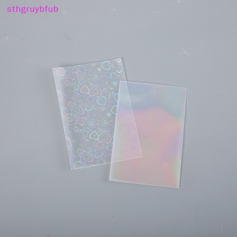 Sthb 50 cái / gói glittery love heart laser kpop idol photocard card sleeves photo cards túi lưu trữ bảo vệ vn