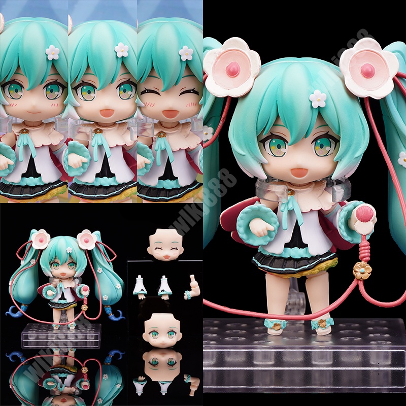 Nendoroid hatsune miku 2021ver. 1940 kỷ niệm 15 năm phiên bản q dễ thương 338 kagamine len 189 change face anime articulado action figure model búp bê