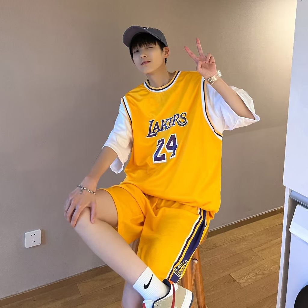 Bộ đồ thể thao YOUTANG gồm áo thun tay ngắn + quần short size 24 hợp thời trang trẻ trung cho nam