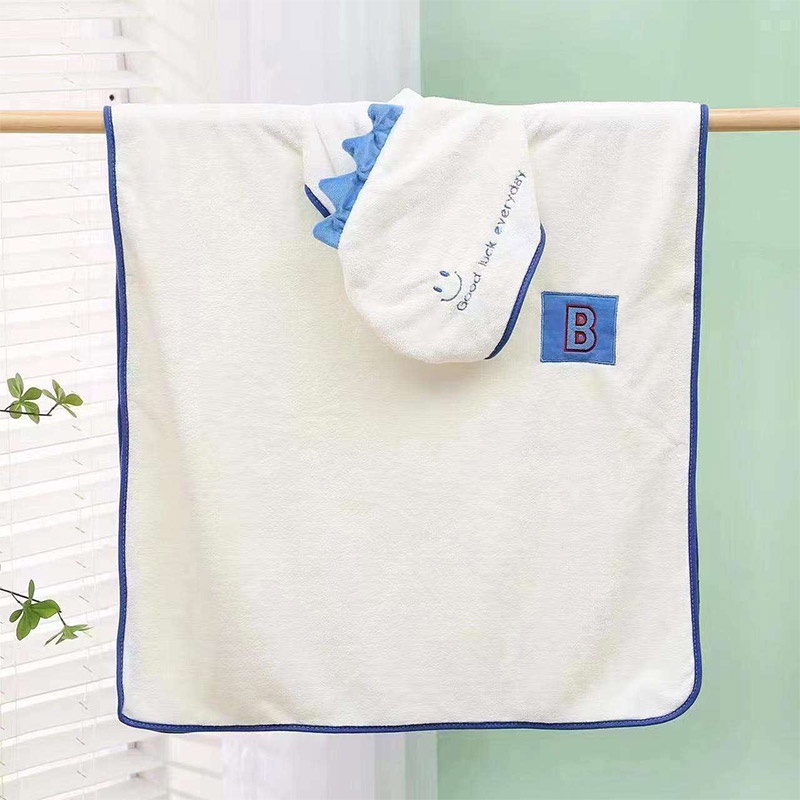 Amila áo choàng trùm đầu trẻ em nam và nữ áo choàng tắm dễ thương có thể mặc và quấn