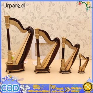 Mô hình đàn hạc mini URPARCEL bằng gỗ thủ công mỹ nghệ trang trí nội thất làm quà tặng sinh nhật