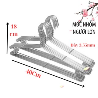 Combo 10 Móc nhôm treo quần áo người lớn loại dày, móc phơi đồ móc áo nhôm cao cấp chống rỉ sét, bền đẹp dễ sử dụng