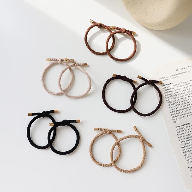 Dây Buộc Tóc Co Giãn Cao Kiểu Thắt Nút Đơn Giản Phong Cách Hàn Quốc