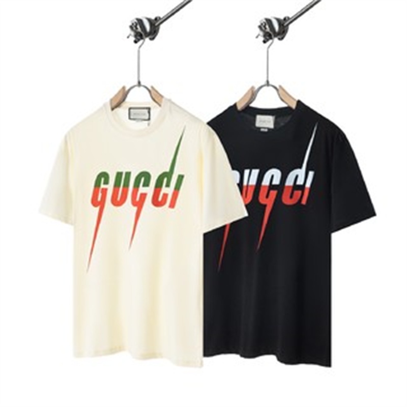 Gu8c8c - Áo Thun Tay Ngắn In Logo Tia Chớp Màu Xanh Lá Cây logogu-ci Cổ Điển Mùa Hè Phiên Bản Cao Cấp Cho Nam Và Nữ Phù Hợp Với Mùa Hè Cổ Điển Matchujrtfg
