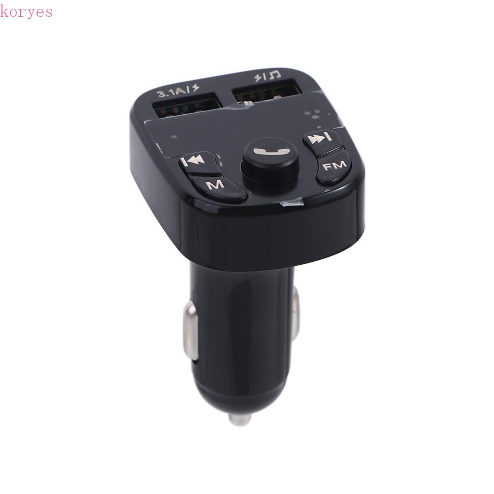 Thiết Bị Thu Phát Tín Hiệu Âm Thanh MP3 Bluetooth 5.0 FM Hai Cổng USB Vôn Kế & AUX Dùng Trong Xe Hơi