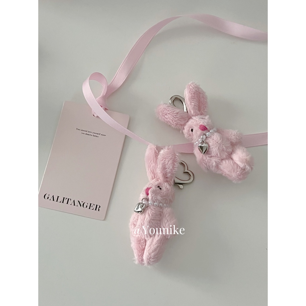 Móc Khóa Hình Thỏ Hồng Dễ Thương Xinh Xắn