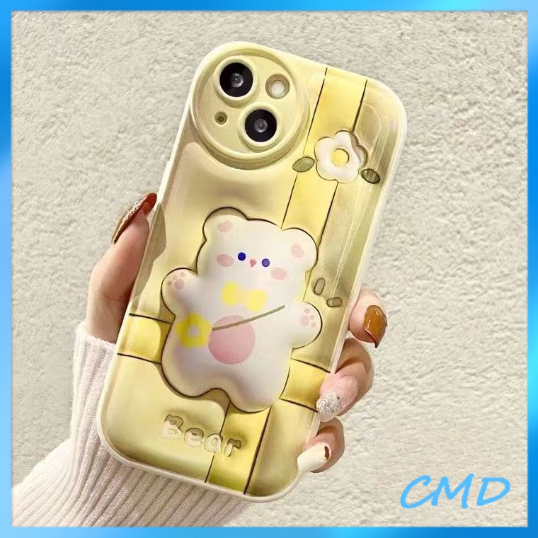 ốp lưng iphone Điện Thoại Gấu Nhỏ đáng yêu, hiệu ứng hình ảnh 3D, di động, đệm khí, vỏ mềm silicon Cho Iphone 6 / 6S / 6splus / se / 7 / 7plus / 8 / 8plus / X / xs / xsmax / 11 / 12 / 13 / 14 / Plus / pro / pro max-5071