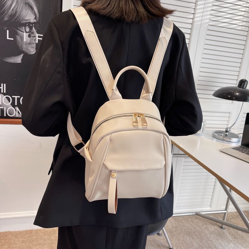 High-end multi-layer PU backpack for women 2023 hot western style small backpack for girls casual fashion handbag for ladies