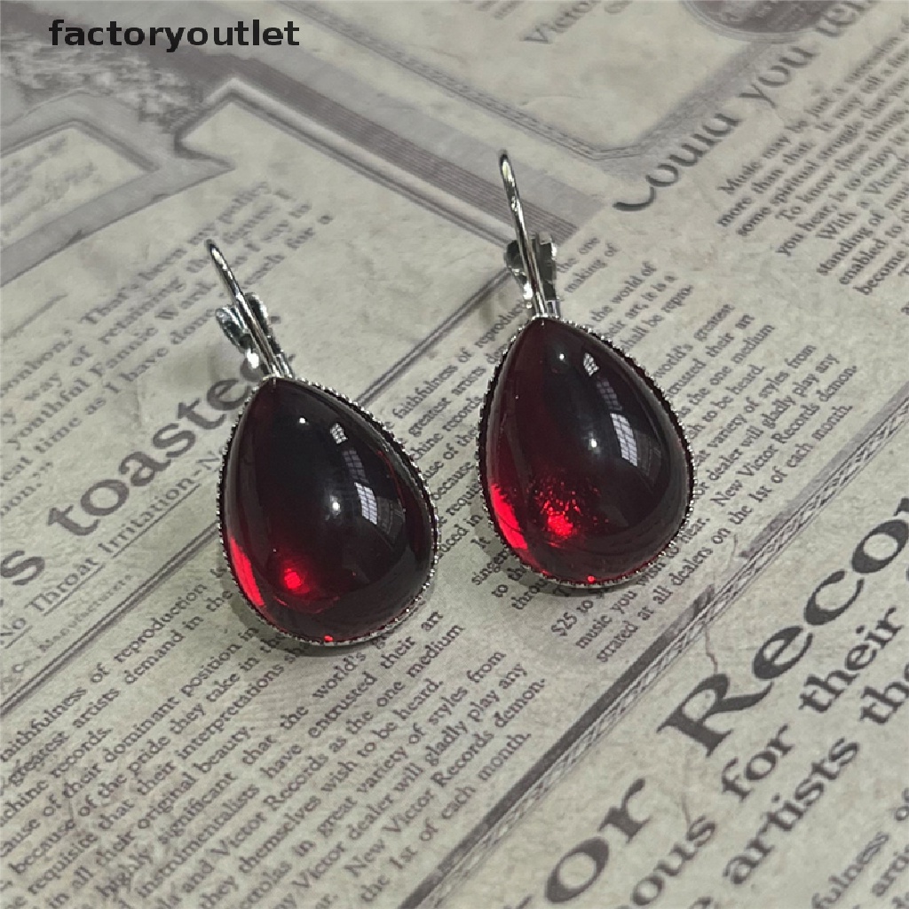 Khuyên Tai Dáng Dài Đính Đá Pha Lê Đỏ Ma Cà Rồng Thời Trang Cho Nữ