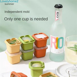 Khay Làm Đá Viên Bằng Silicon An Toàn Kèm Nắp Đậy Tiện Dụng Cho Gia Đình