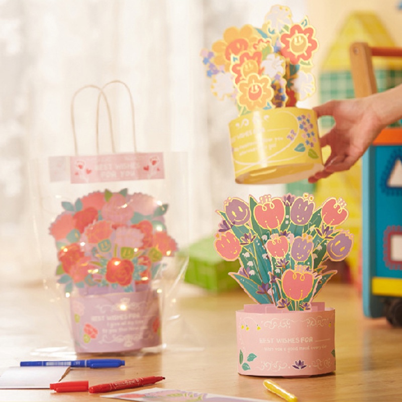 Thiệp Chúc Mừng Ngày Của Mẹ Họa Tiết Hoa DIY