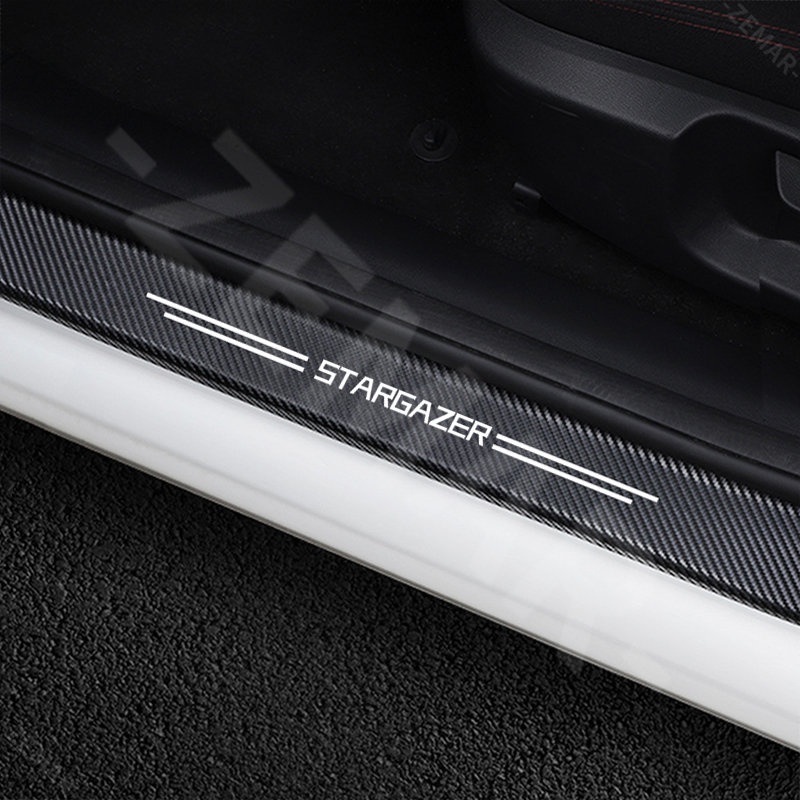 Bộ 4 Miếng Dán Cửa Xe Hơi Chống Trầy Xước Bằng Sợi Carbon Cho Hyundai Stargazer