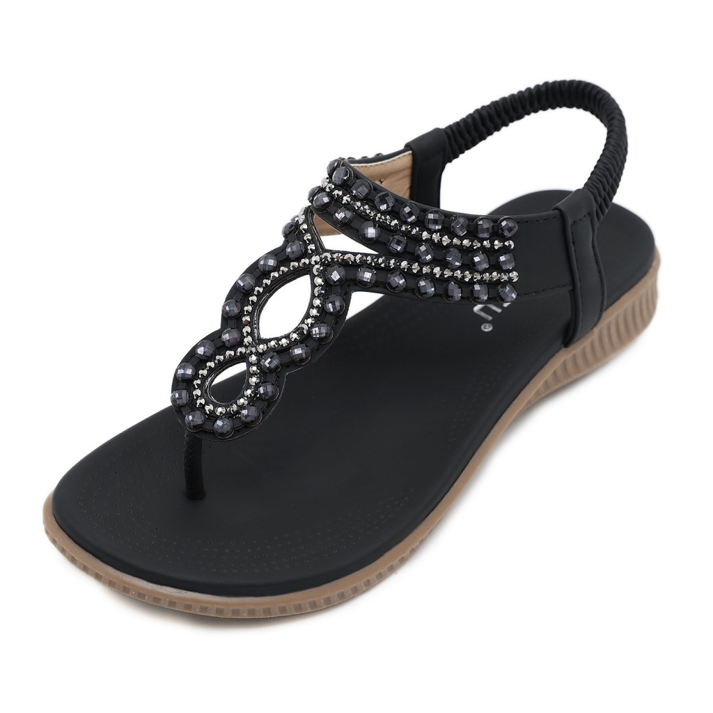 Giày Sandal Đính Đá Thoải Mái Phong Cách Âu Mỹ Mẫu Mới 2023