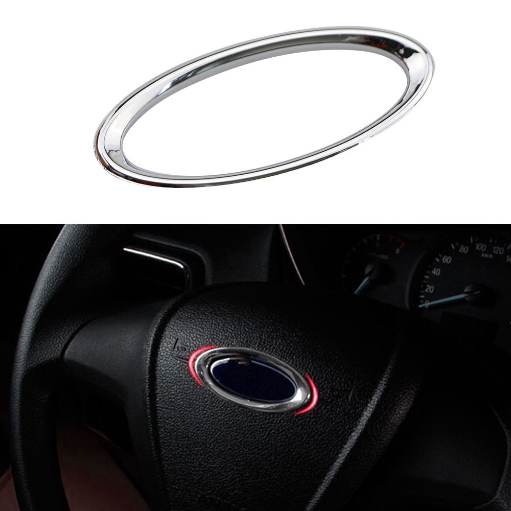 Khung Viền Vô Lăng Xe Hơi Bằng ABS Màu Chrome Cho Ford Focus 2 3 Kuga