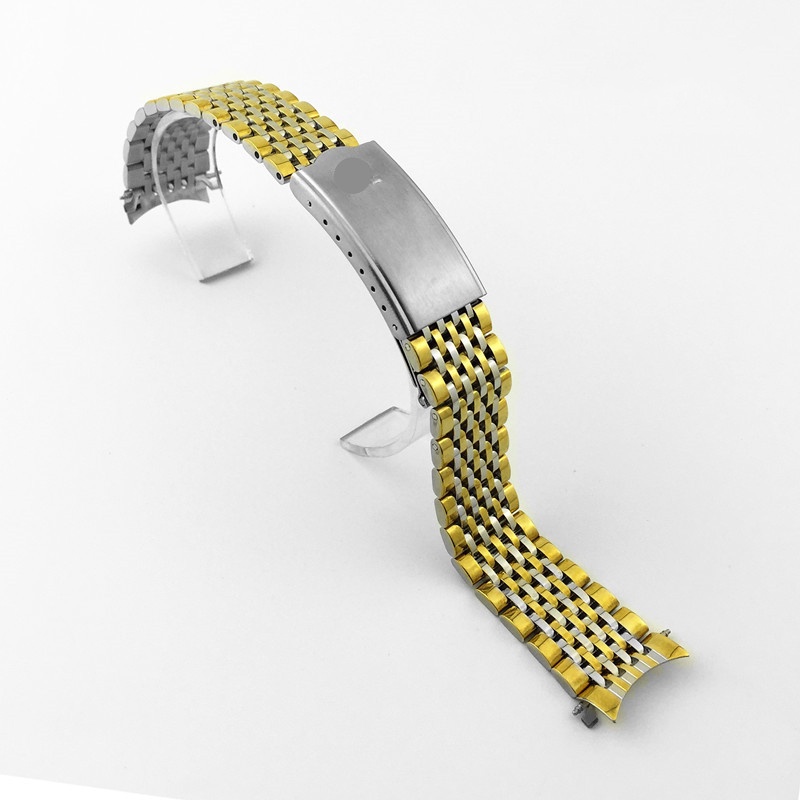 Dây Đeo Đồng Hồ Bằng Thép Không Gỉ 9 Khớp Nối Cho Omega 18mm 19mm 20mm
