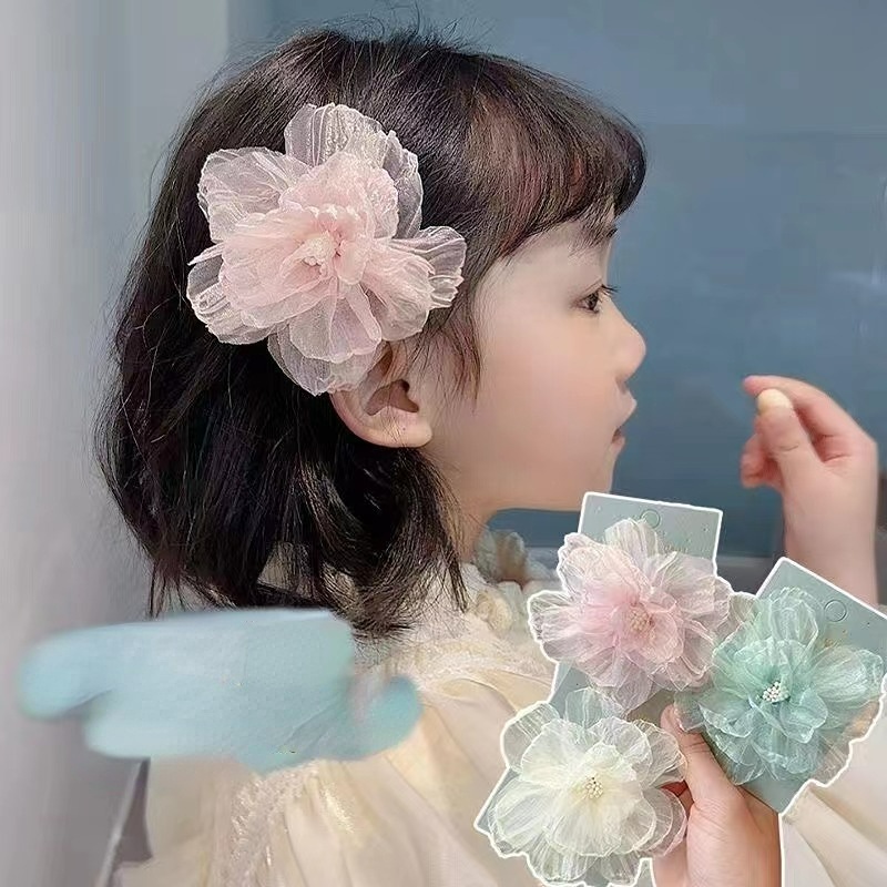 Kẹp Tóc Hình Nơ Hoa 3D Đáng Yêu Cho Bé Gái