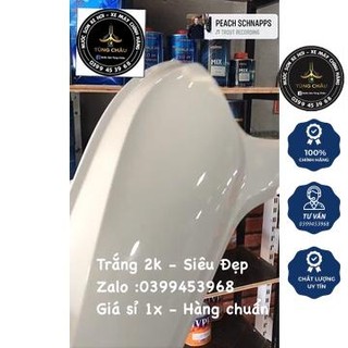 Màu sơn trắng 2k - trắng tự bóng pha sẵn dành xe máy giá lẻ bằng sỉ - lon 1kg