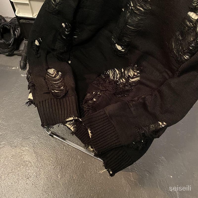 Áo Khoác Sweater Dáng Rộng Dệt Kim Màu Sắc Tương Phản Phong Cách Retro Nhật Bản Cho Nam Giới