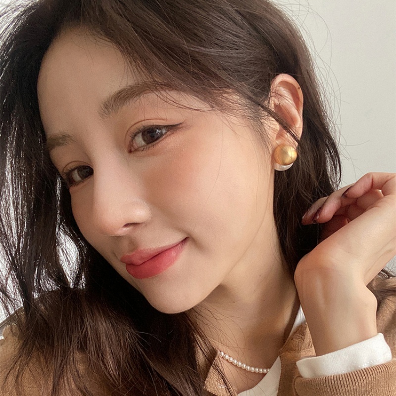 Bông Tai Ngọc Trai Bằng Kim Loại Thời Trang Cá Tính Cho Nữ