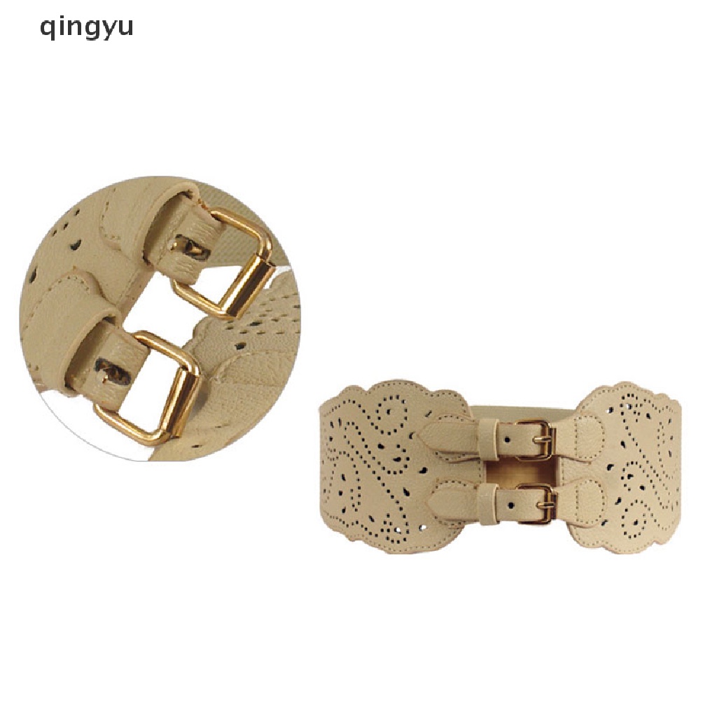 Thắt Lưng Bản Rộng Co Giãn Hai Khóa Cài Thời Trang Cho Nữ