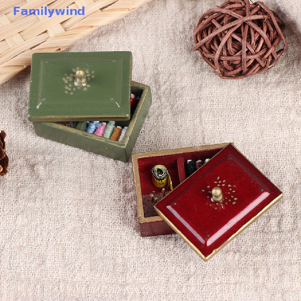Hộp Dụng Cụ May Vá mini Tỉ Lệ 1: 12 Trang Trí Nhà Búp Bê