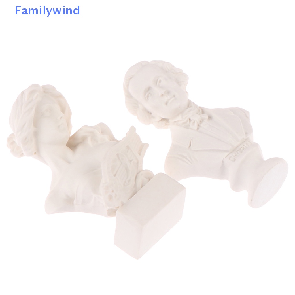 1 Tượng Mô Hình Xe Buýt Bằng Nhựa Resin Màu Trắng Trang Trí Nhà Búp Bê