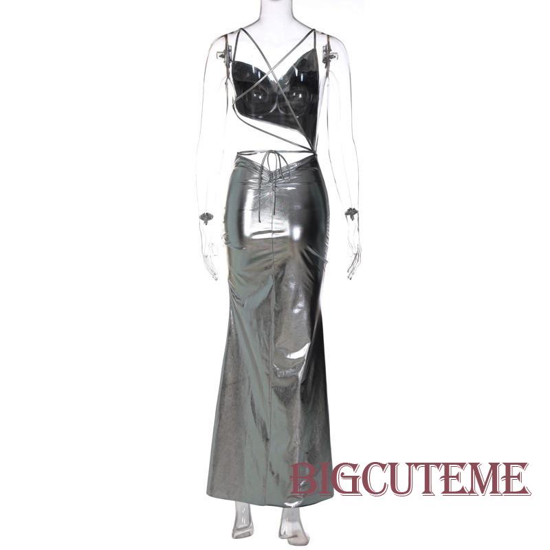 Đầm Sát Nách Hở Lưng Phối Dây Rút Thời Trang Đi Biển Cho Nữ