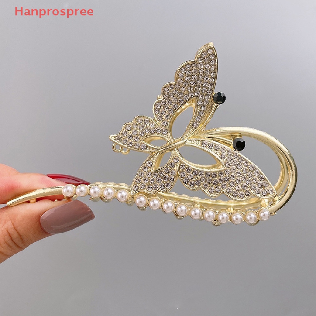 1 Kẹp Tóc Kim Loại Hình Cá Mập Đính Ngọc Trai Giả Thanh Lịch Cho Nữ