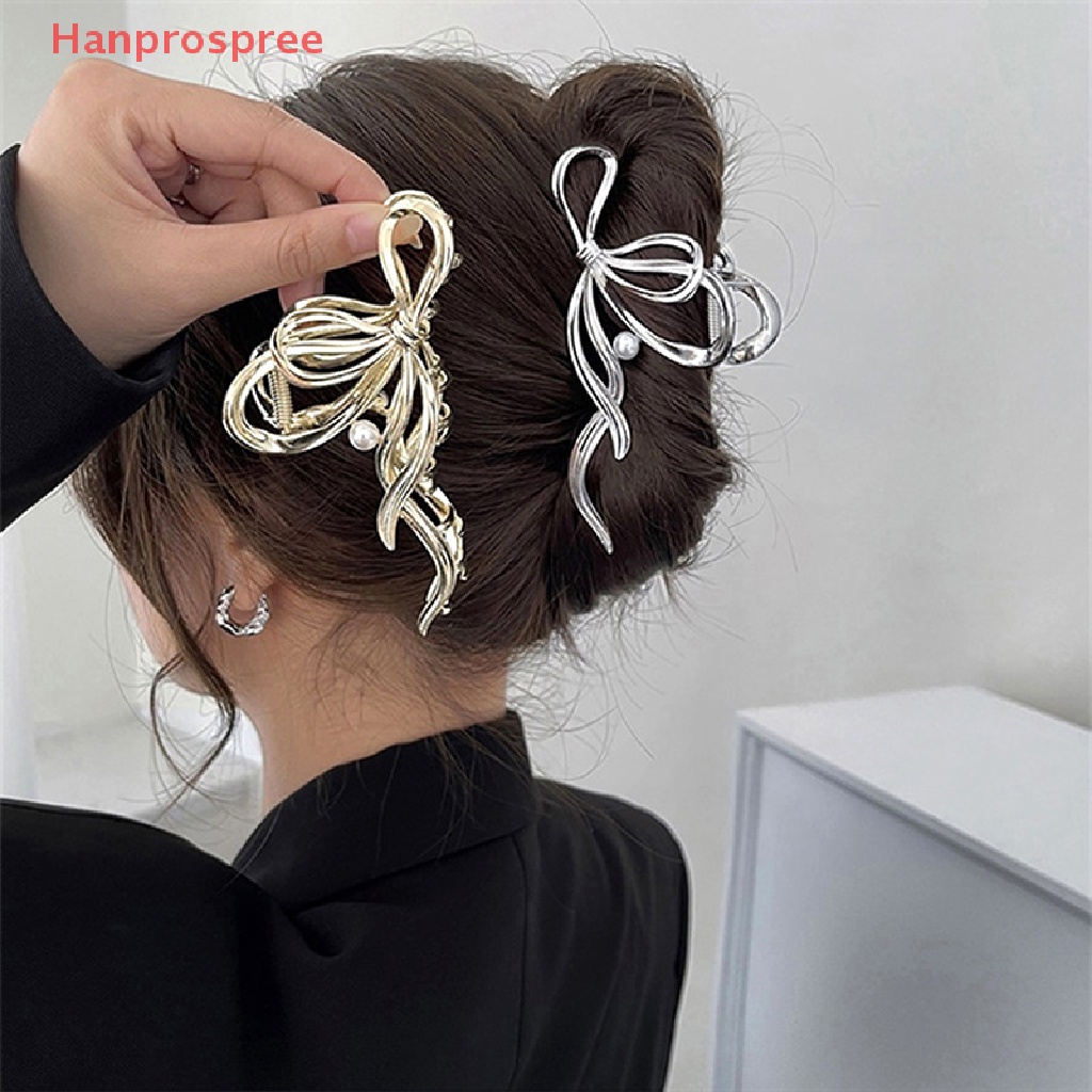 Kẹp Tóc Hình Cá Mập Đính Ngọc Trai Giả Bằng Kim Loại Cho Nữ